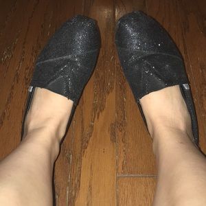 Black Sparkly Toms
